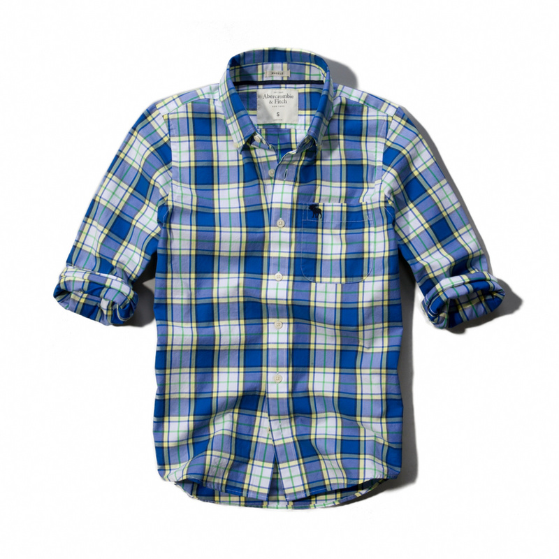 Abercrombie Fitch Hombres Necesidad Algodón Camisa AF6932